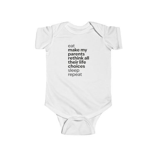 Eat, Sleep, Repeat | Funny Baby Bodysuit